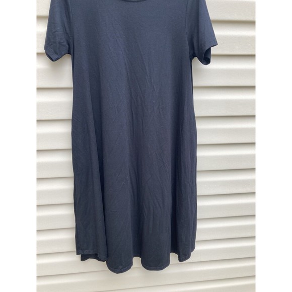 Zenana Women's Black Flared T-Shirt Midi Knee Length Dress with Side Pockets Med - Picture 9 of 10